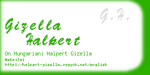 gizella halpert business card